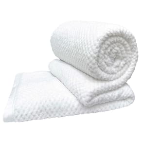 Cobertor Manta Queen Diamond 100% Poliéster - Branco