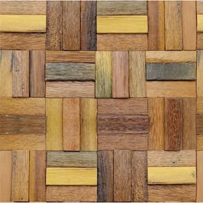 Papel De Parede Adesivo Bloco 3d De Madeira Lavável Cozinha 3 metros