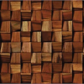 Papel De Parede Adesivo Bloco 3d De Madeira Lavável Cozinha 3 metros