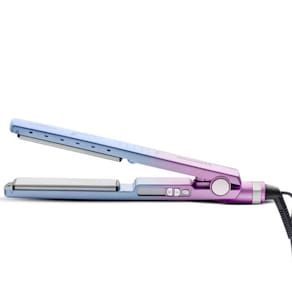 Prancha Chapinha de Cabelo 450°F Cerâmica Lacrada Edição Limitada Azul/Rosê Bivolt