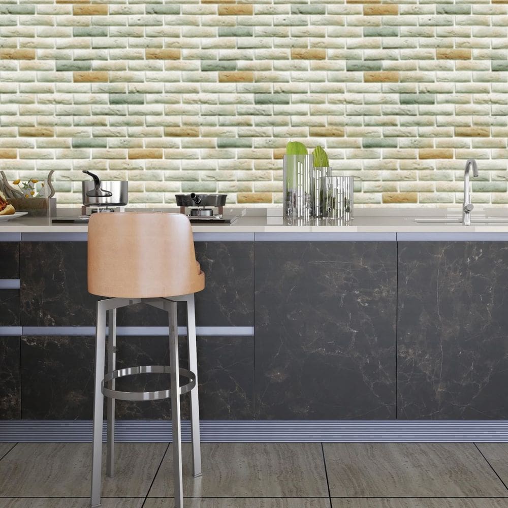 Papel De Parede Adesivo Tijolinho Lavável Sala Quarto Cozinha
