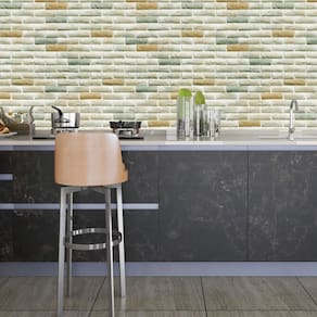 Papel De Parede Adesivo Tijolinho Lavável Sala Quarto Cozinha