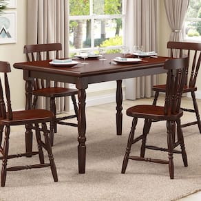 Mesa de Jantar 103EA com 04 Cadeiras 150EA Castanho Acetinado Piratini