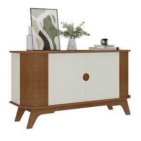 Buffet Aparador Curvo 2 Portas 140 cm Cinamomo Off White ARLY