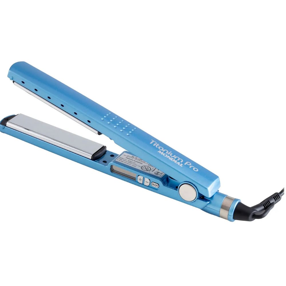 Prancha Chapinha de Cabelo Profissional 450°F Mondial Titanium Pro P-28 Cerâmica Lacrada
