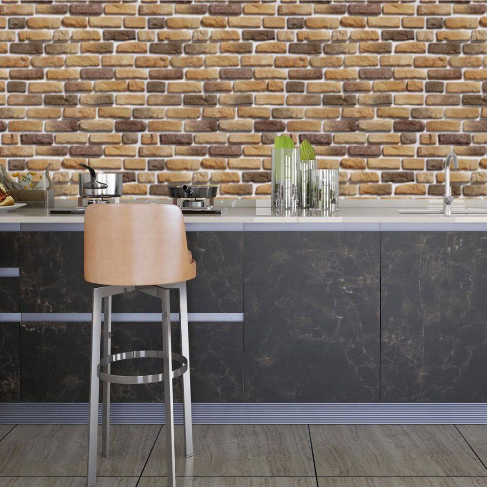Papel De Parede Adesivo Tijolo Lavável Sala Quarto Cozinha