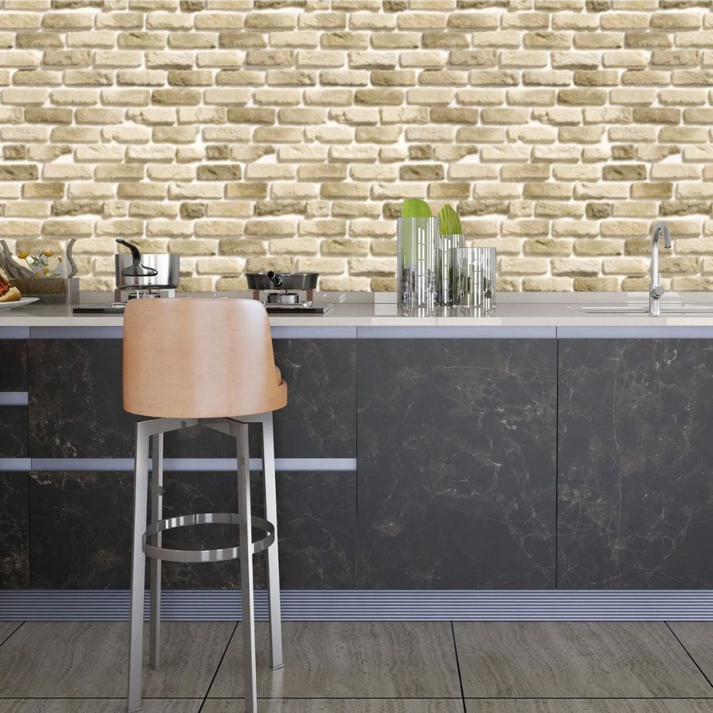 Papel De Parede Adesivo Tijolo Lavável Sala Quarto Cozinha