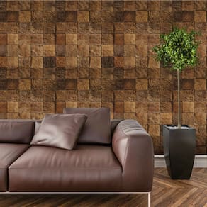 Papel De Parede Adesivo Bloco 3d De Madeira Lavável Cozinha  3 metros