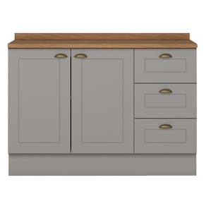 Balcao Pia Com Tampo 120cm C353 Americana Cinza Nature Henn