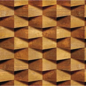 Papel De Parede Adesivo Bloco 3d De Madeira Lavável Cozinha 3 metros
