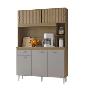 Cozinha Kit Duda 120cm Damasco Ripado Off White- Poquema