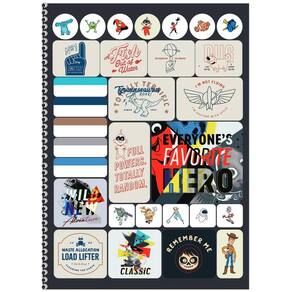 Caderno Capa Dura 1M Mundo Pixar Espiral Universitário