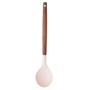 Colher de Silicone Creme Paramount com Cabo Madeira 33,5 cm