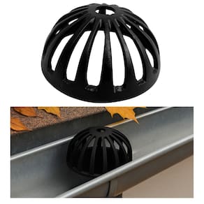 Ralo Anti Entupimento de Calhas para Condutor Tubo de 150mm 6 polegadas em Alumínio Preto