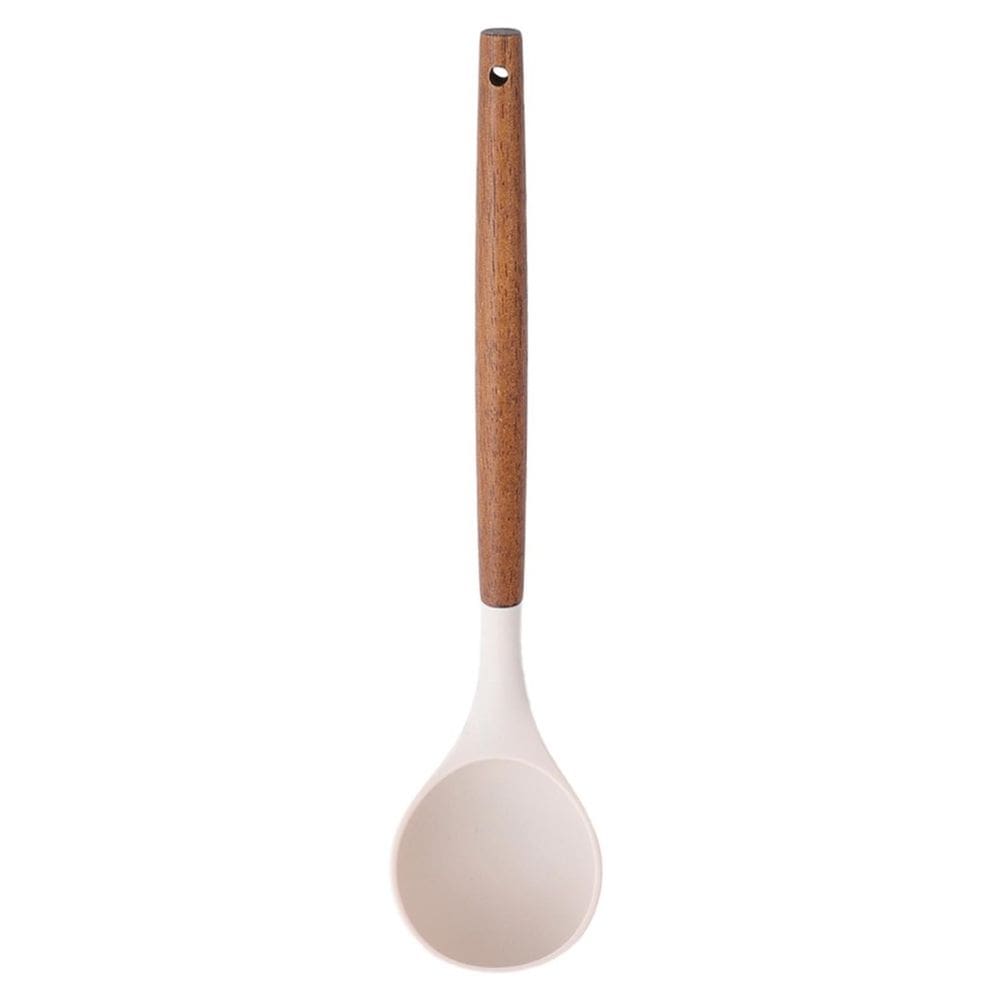 Concha de Silicone Creme Paramount com Cabo Madeira 33 cm