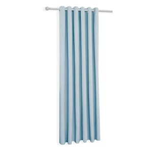 Cortina Azul-Bebê Cromada Oxford Uma Folha 150X230