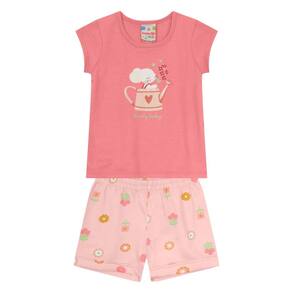 Conjunto Infantil Menina De Coelhinho Rosa Brandili