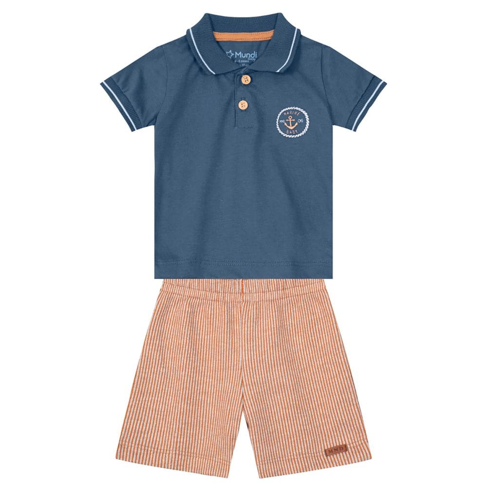 Conjunto polo infantil menino Mundi
