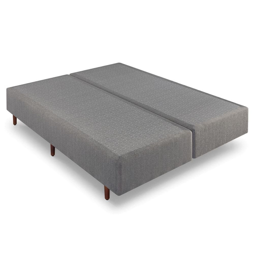 Base Cama Box Queen 158cmx198cmx37cm Cinza