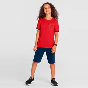 Conjunto Infantil Menino Com Aplique Termocolante Vermelho