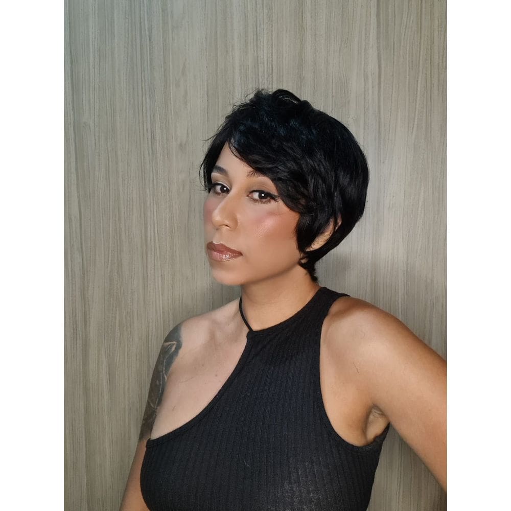 Peruca Wig Pixie Cabelo Humano Lisa Curtinha