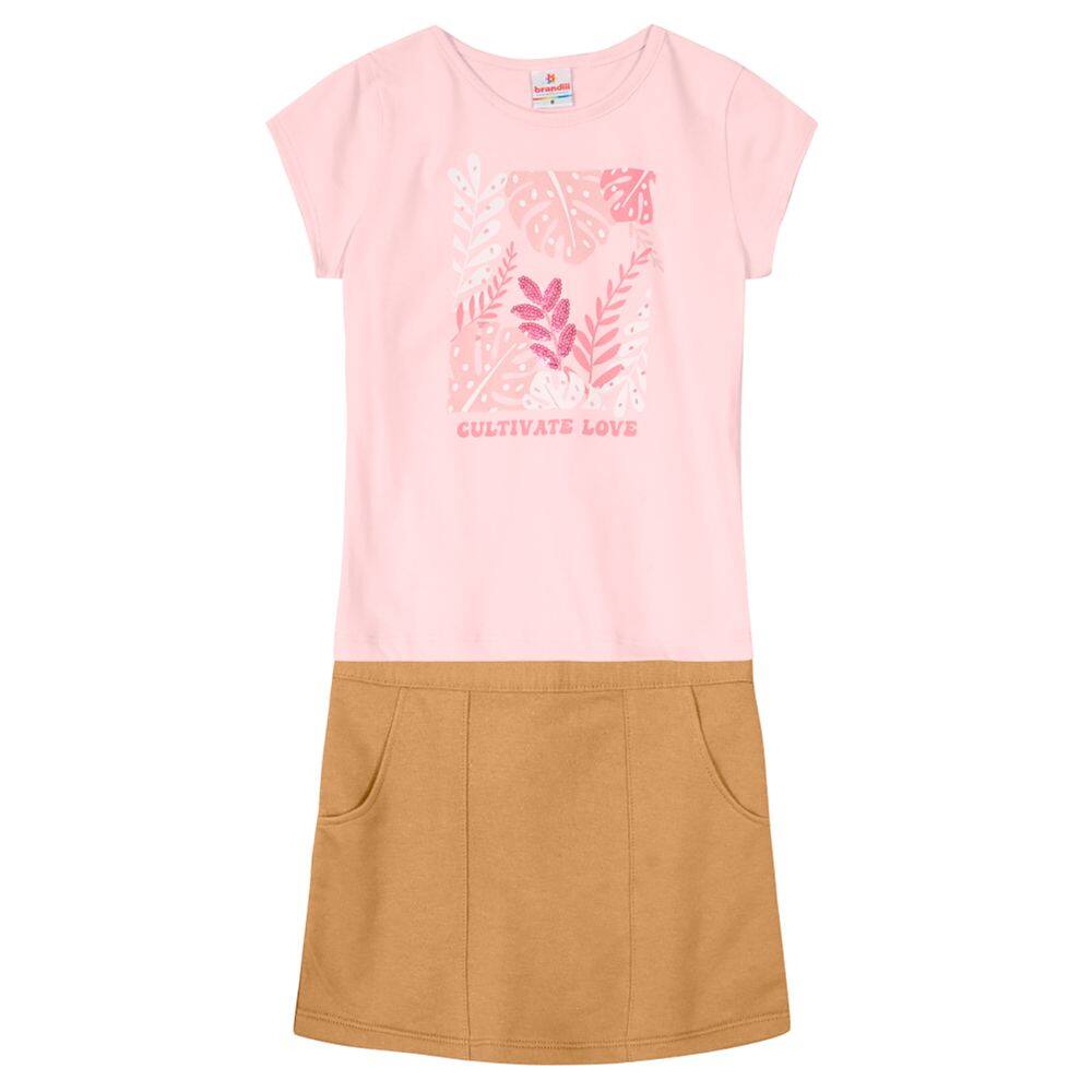 Conjunto infantil menina com shorts saia Brandili