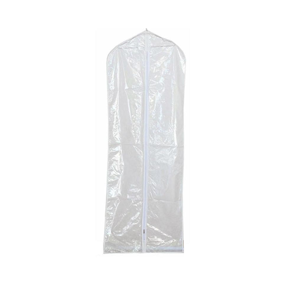 Kit 15 Capa Vestido Com Zíper 1,05 Para Ternos E Roupas Frente Pvc Cristal Transparente E Tnt