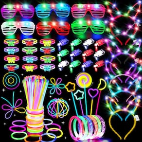 Suprimentos para festas Thremhoo 156PCS Glow in the Dark Kids 4-12