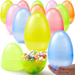 Ovos de Páscoa de plástico JOYIN Jumbo de 7 polegadas, 6 cores, 12 unidades