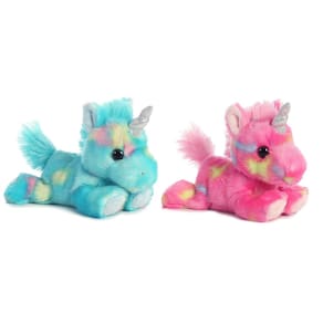 Pufe de pelúcia Animals Aurora Bundle Blueberry Ripple & Jelly Roll Unicorn