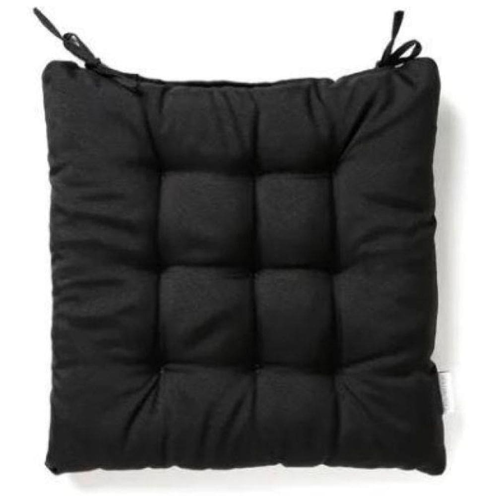 1 Almofada Futton Assento Para Cadeira - Preto 40X40