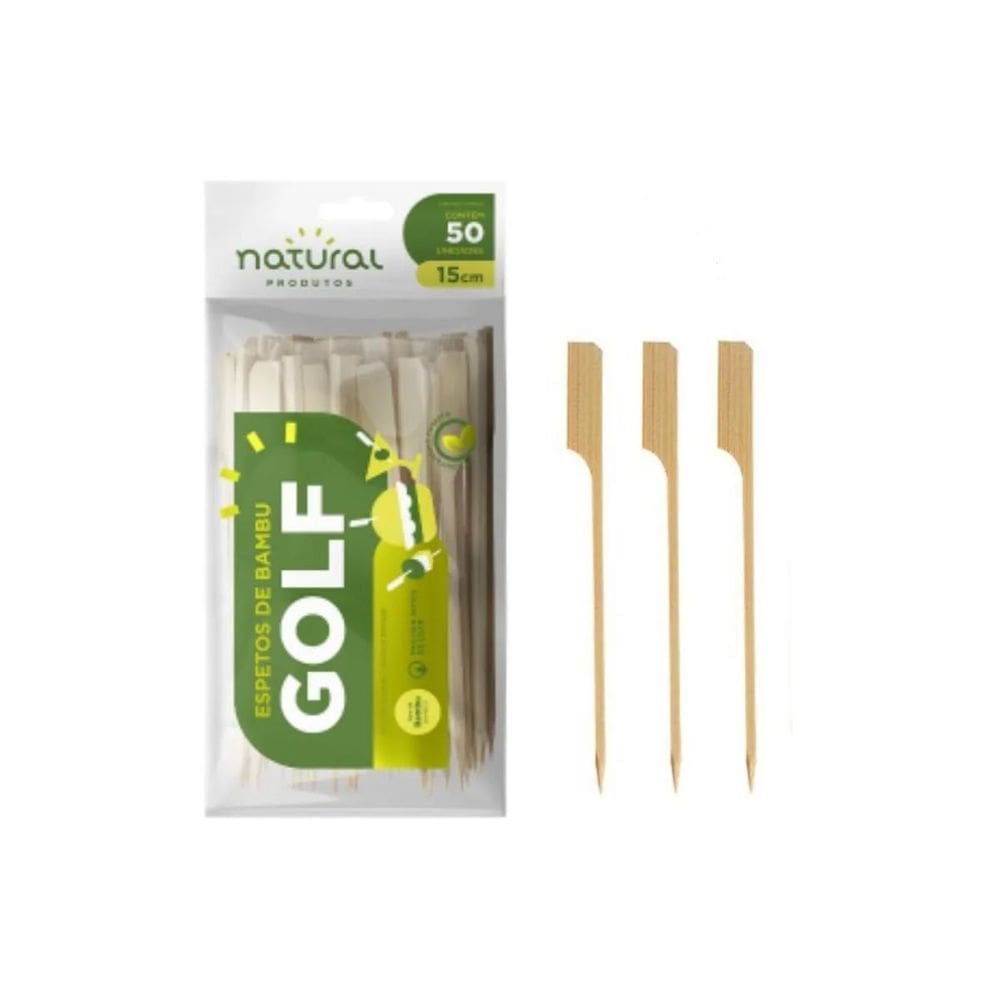 Espeto De Bambú Golf Petiscos Lanches 15Cm - 250 Unidades
