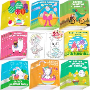 Livros para colorir 90shine Easter 54 unidades para crianças com 72 fotos