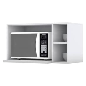Armario Aereo Para Microondas Mdf 80 Cm Americana C557 Branco Henn