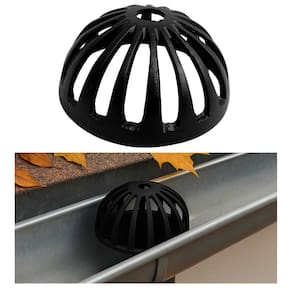 Ralo Anti Entupimento de Calhas para Condutor Tubo de 75mm 3 polegadas em Alumínio Preto