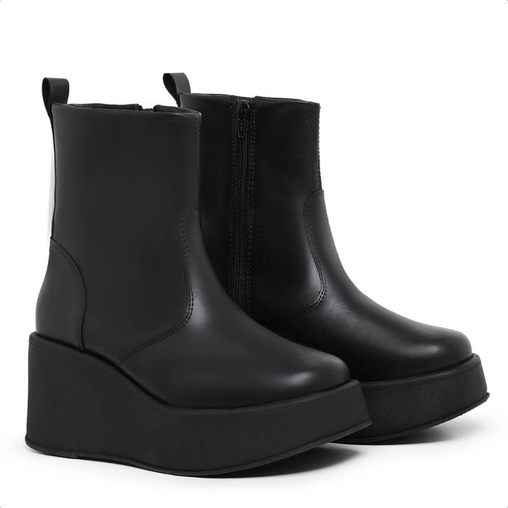 Bota Coturno Feminino Casual Plataforma Versátil