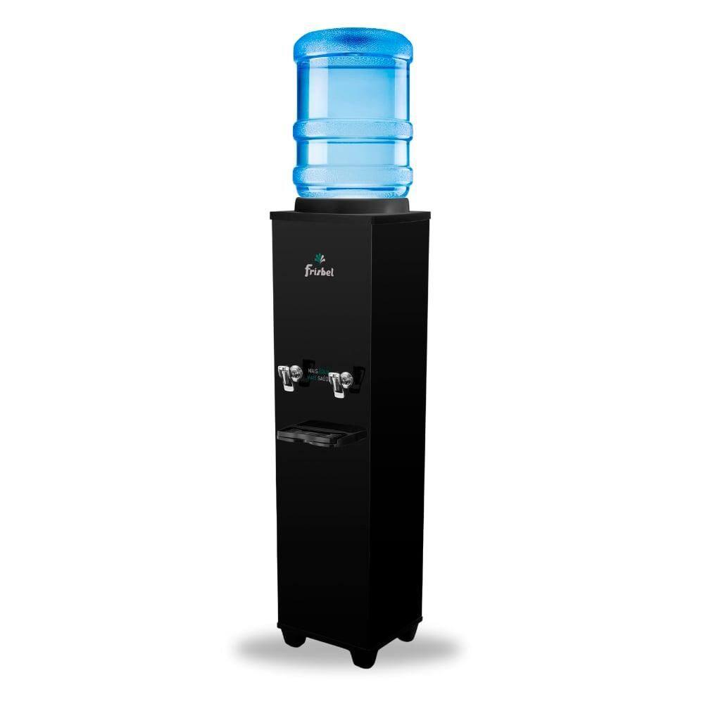 Bebedouro Industrial de Coluna Galão Frisbel 25 Litros 2 Torneiras Geladas Preto - 110V