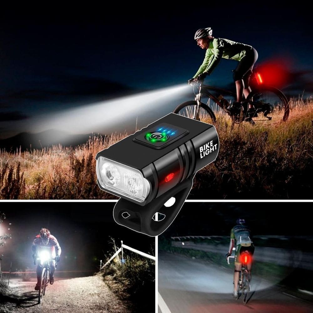 Farol Para Bike Recarregável T6 Compacto Potente