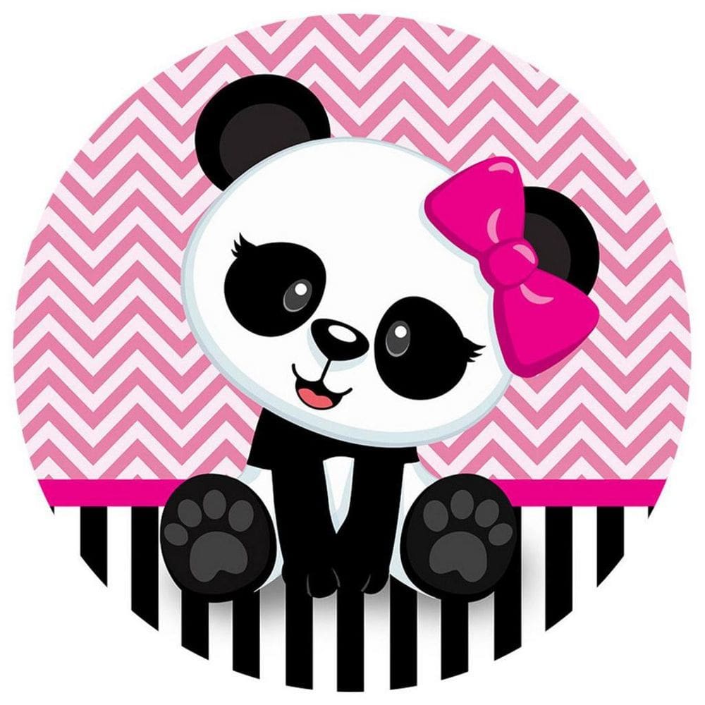 Painel Redondo 3D Sublimado Panda Frd-505