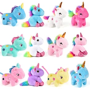Mini unicórnio de pelúcia Golray com chaveiro x12