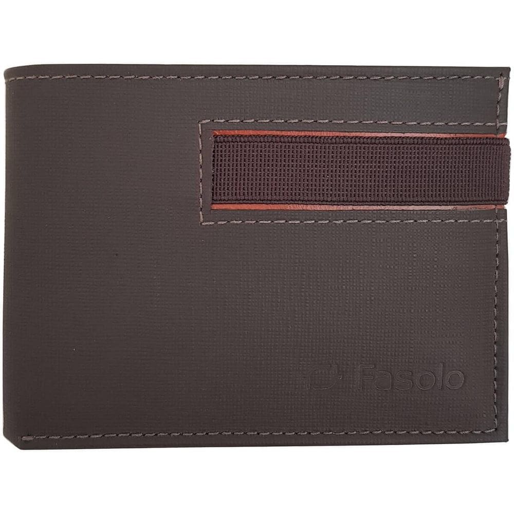 Carteira Masculina Couro Slim Pequena Elástico Fasolo K340