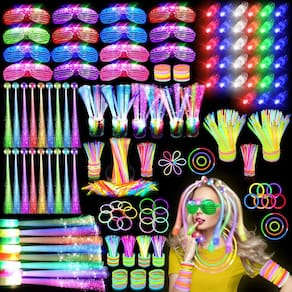 Artigos de festa OLUPP Glow in the Dark 290 unidades com 200 palitos