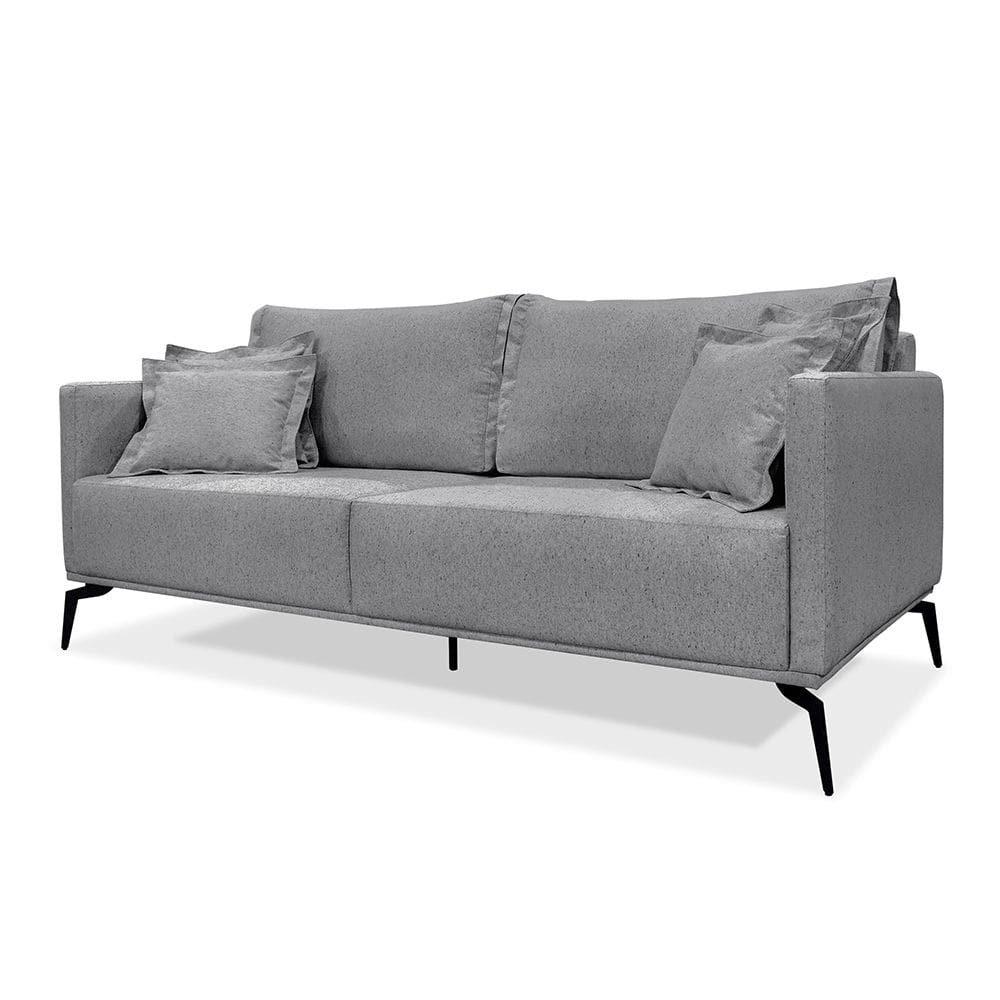 Sofá Living 2 Lugares 1,60 Linho Cinza - Lucadi Home