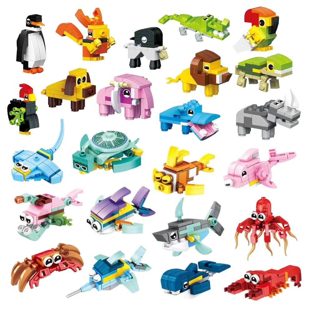 Mini brinquedo Party Favors JHXXXL Building Blocks, pacote com 24 unidades para crianças a partir de 6 anos
