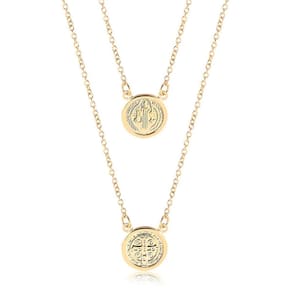 Colar Correntinha Terço Banhado A Ouro 18K São Bento 65Cm