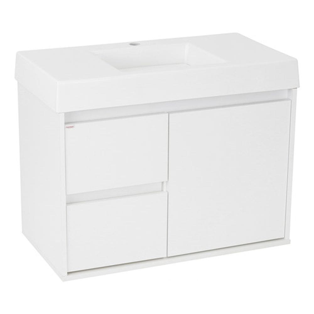Kit Gabinete Para Banheiro Com Cuba Delphine 64x78x42 Cm