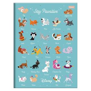 Caderno Brochurão 80Fls Disney Pets Turquesa Foroni