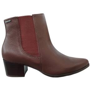 Bota Cano Curto Bico Fino 349304 Feminino - Marrom