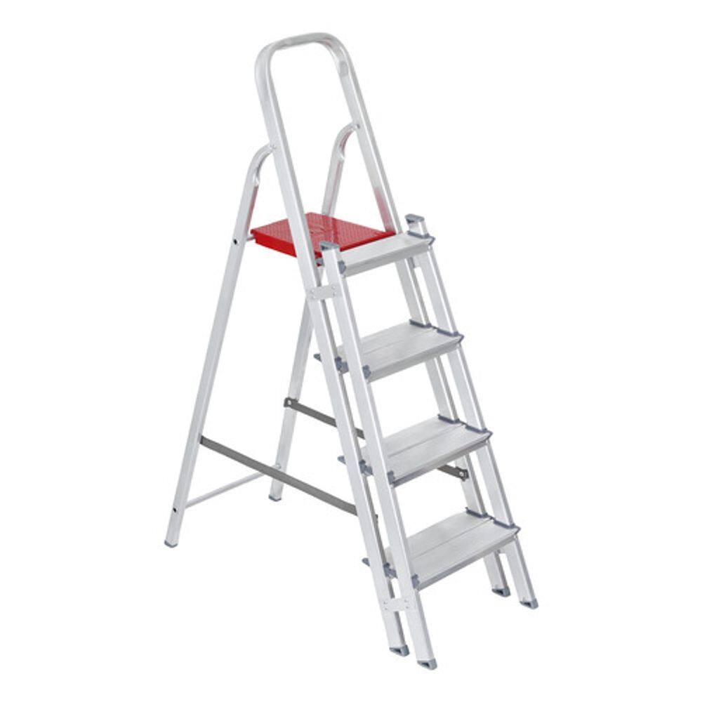 Escada De Aluminio Dupla 120 Kg 4 Degraus Reisam
