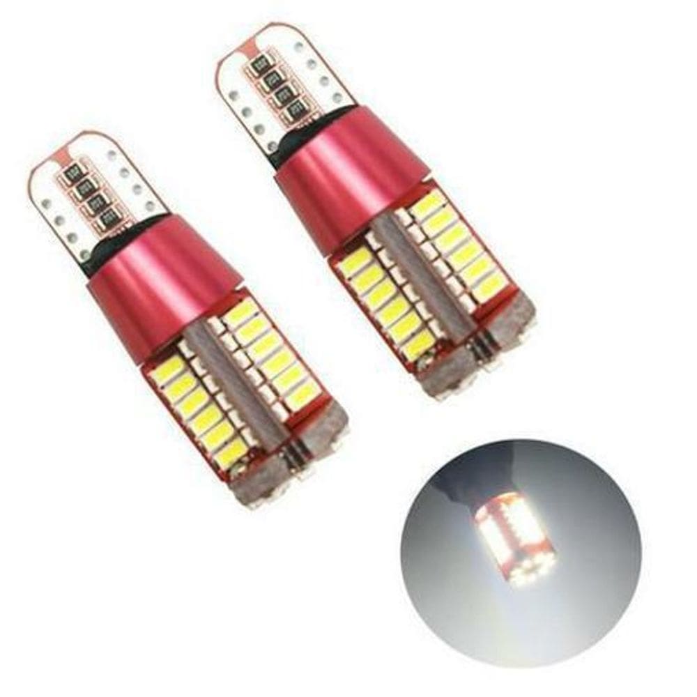 Par Led T10 Com 57 Led Branco Para Meia Luz